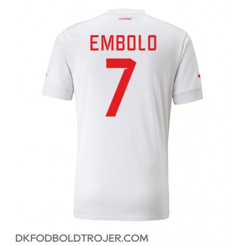 Billige Schweiz Breel Embolo #7 Udebane Fodboldtrøjer VM 2022 Kortærmet